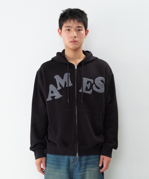 AMESWORLDWIDE(アメスワールドワイド)の「BIG TYPO フーディ ジップアップ ブラック(パーカー・レディース・その他・SMALL/MEDIUM/LARGE)」の9枚目の写真