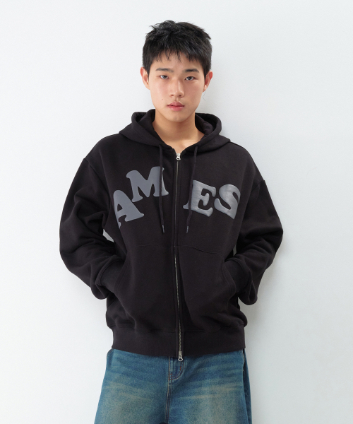AMESWORLDWIDE(アメスワールドワイド)の「BIG TYPO フーディ ジップアップ ブラック(パーカー・レディース・その他・SMALL/MEDIUM/LARGE)」の13枚目の写真