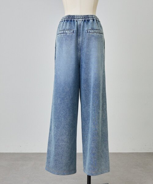 BEARDSLEY(ビアズリー)の「デニム裏毛ドロストワイドパンツ【セットアップ】(その他パンツ・レディース・ブルー・FREE)」の11枚目の写真