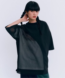 MONDEWORK（モンドワーク）の「Big半袖メッシュTOPS（Tシャツ/カットソー）」