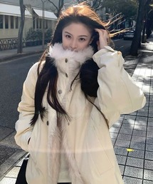 フェイクファーポケット付きジャケット