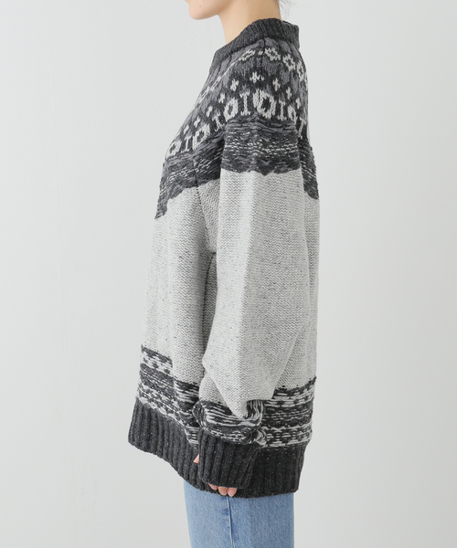 FRAMeWORK(フレームワーク)の「JANE SMITH/ジェーンスミス 5G NORDIC YOKE SWEATER(ニット/セーター・レディース・グレー・FREE)」の14枚目の写真