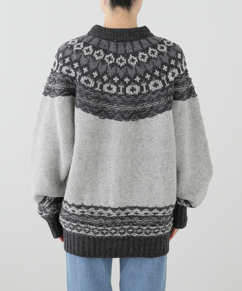 FRAMeWORK(フレームワーク)の「JANE SMITH/ジェーンスミス 5G NORDIC YOKE SWEATER(ニット/セーター・レディース・グレー・FREE)」の15枚目の写真