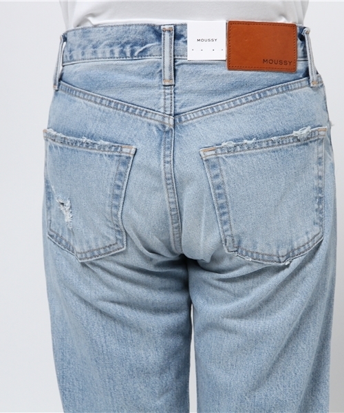 MOUSSY（マウジー）の「MV Sanford Straight（デニムパンツ・レディース・ライトブルー・25inch/27inch/24inch/23inch/26inch）」の6枚目の写真