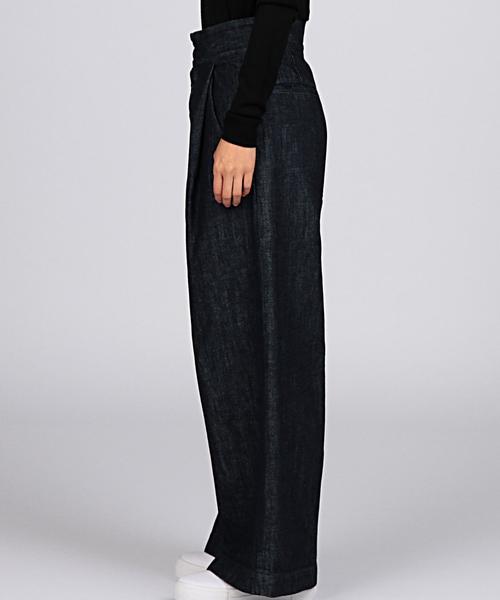 EN ROUTE（アンルート）の「ENR ワイドデニムパンツ（デニムパンツ・レディース・ブラック/ネイビー・0/1/2）」の5枚目の写真