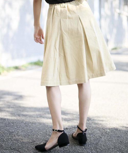 Denime（ドゥニーム）の「コーデュロイフレアスカート（スカート・レディース・ネイビー/ベージュ/ワイン・FREE）」の10枚目の写真