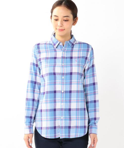 coen（コーエン）の「【スマイルプライス】ビエラチェックレギュラーシャツ（シャツ/ブラウス・レディース・ケリー/ブラック/ライトブルー/ライトピンク・MEDIUM/LARGE/SMALL）」の14枚目の写真