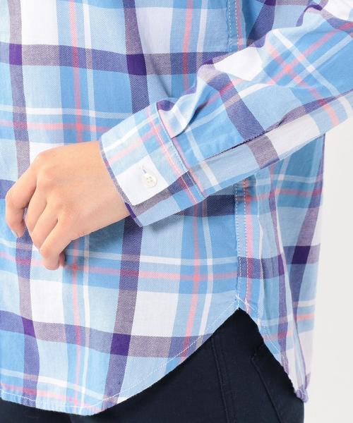 coen（コーエン）の「【スマイルプライス】ビエラチェックレギュラーシャツ（シャツ/ブラウス・レディース・ケリー/ブラック/ライトブルー/ライトピンク・MEDIUM/LARGE/SMALL）」の18枚目の写真