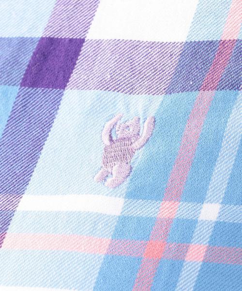 coen（コーエン）の「【スマイルプライス】ビエラチェックレギュラーシャツ（シャツ/ブラウス・レディース・ケリー/ブラック/ライトブルー/ライトピンク・MEDIUM/LARGE/SMALL）」の8枚目の写真