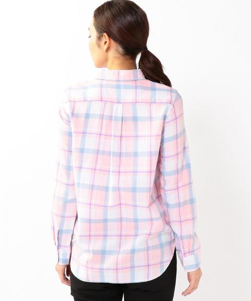 coen（コーエン）の「【スマイルプライス】ビエラチェックレギュラーシャツ（シャツ/ブラウス・レディース・ケリー/ブラック/ライトブルー/ライトピンク・MEDIUM/LARGE/SMALL）」の11枚目の写真