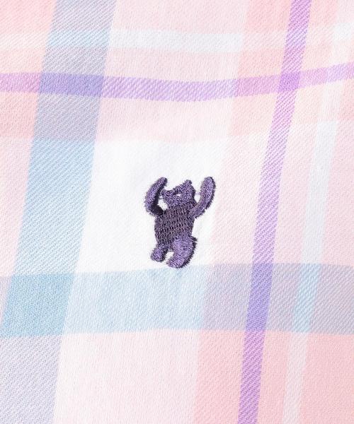 coen（コーエン）の「【スマイルプライス】ビエラチェックレギュラーシャツ（シャツ/ブラウス・レディース・ケリー/ブラック/ライトブルー/ライトピンク・MEDIUM/LARGE/SMALL）」の12枚目の写真