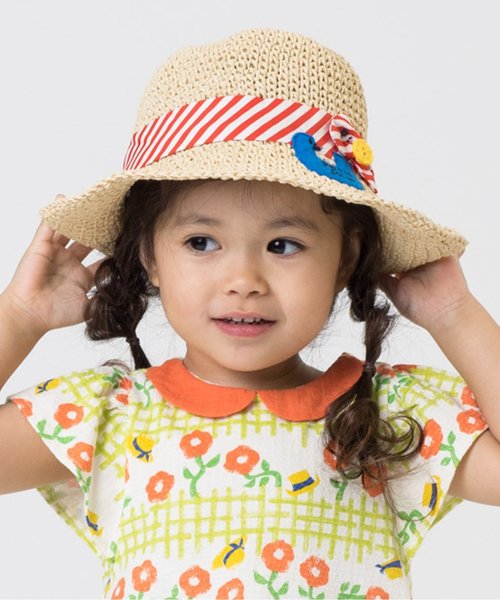 Petit jam（プチジャム）の「とりさんのペーパーハット（ハット・キッズ・アイボリー/ブラウン・50/54/52/48）」の2枚目の写真