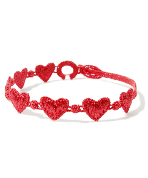 ODORANTES nano･universe（オドラント ナノ・ユニバース）の「cruciani/OD/ハートブレスレット（ブレスレット・レディース・レッド/ブラウン系その他/チャコールグレー・FREE）」の3枚目の写真