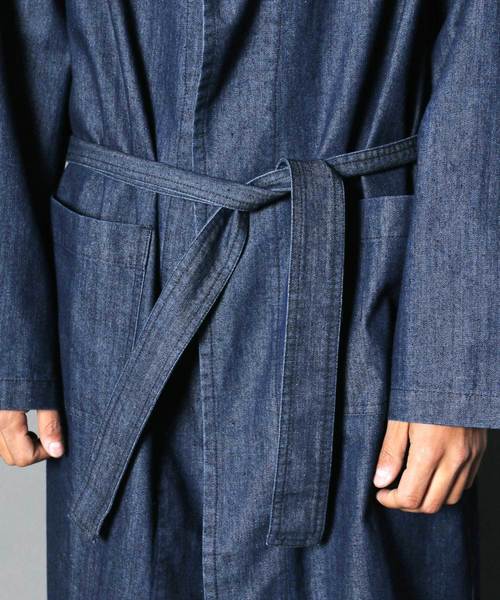 Magine(マージン)の「DENIM SHAWL COLLAR GOWN:デニムショールカラー ガウン(デニムジャケット・メンズ・ライトブルー/インディゴブルー・44/46/48)」の22枚目の写真