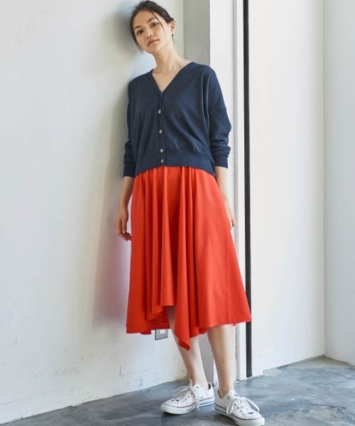 AMERICAN HOLIC（アメリカンホリック）の「アシンメトリーフレアスカート（スカート・レディース・イエロー/ネイビー/レッド/ベージュ/カーキ・FREE）」の9枚目の写真