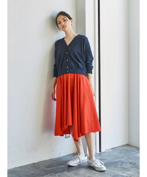 AMERICAN HOLIC（アメリカンホリック）の「アシンメトリーフレアスカート（スカート・レディース・イエロー/ネイビー/レッド/ベージュ/カーキ・FREE）」の14枚目の写真