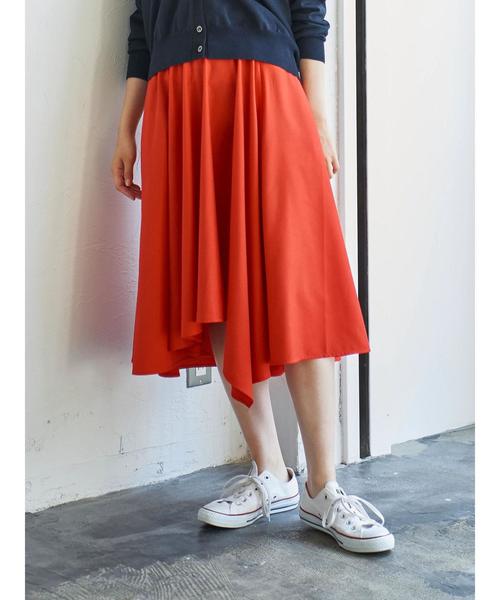 AMERICAN HOLIC（アメリカンホリック）の「アシンメトリーフレアスカート（スカート・レディース・イエロー/ネイビー/レッド/ベージュ/カーキ・FREE）」の16枚目の写真