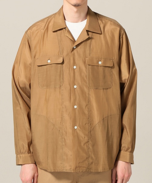 bukht(ブフト)の「bukht / ブフト オープンカラーシャツ(シャツ/ブラウス・メンズ・ブラック/パープル/キャメル/グリーン・MEDIUM/LARGE/SMALL)」の4枚目の写真