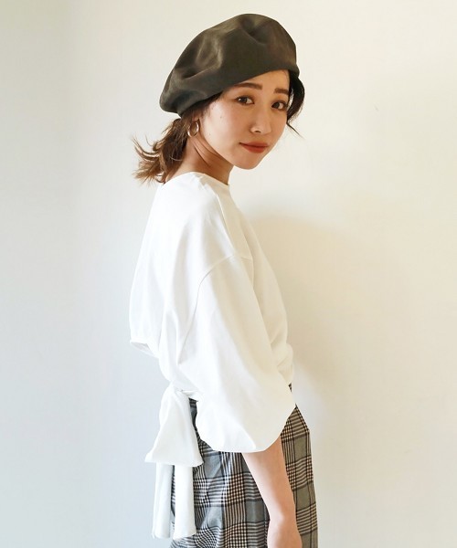 TODAYFUL（トゥデイフル）の「ミリタリーベレー（ハンチング/ベレー帽・レディース・ブラック/カーキ/キャメル・FREE）」の7枚目の写真