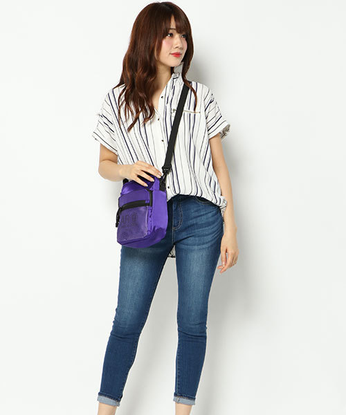 VENCEEXCHANGE（ヴァンスエクスチェンジ）の「ストライプジップシャツ（シャツ/ブラウス・レディース・オフホワイト/ブラック/ベージュ・M/L）」の9枚目の写真