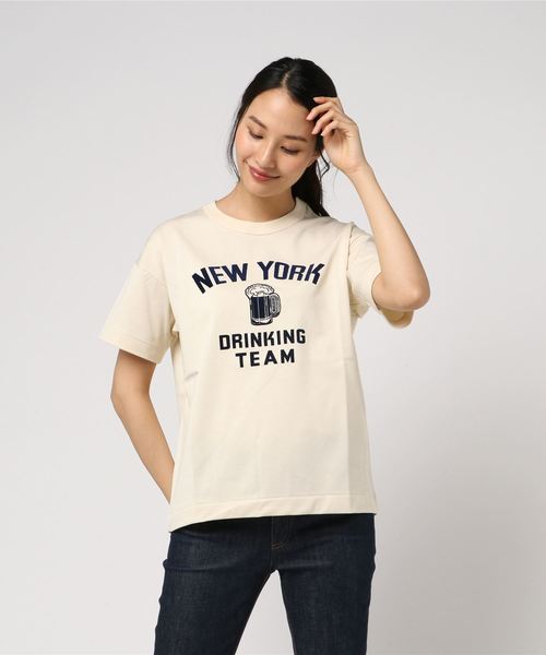 A VONTADE(アボンタージ)の「A VONTADE/ ア ボンタージ 別注 プリントTシャツ(ウィメンズ)(Tシャツ/カットソー・レディース・ホワイト/グリーン/アイボリー/ピンク・FREE)」の8枚目の写真