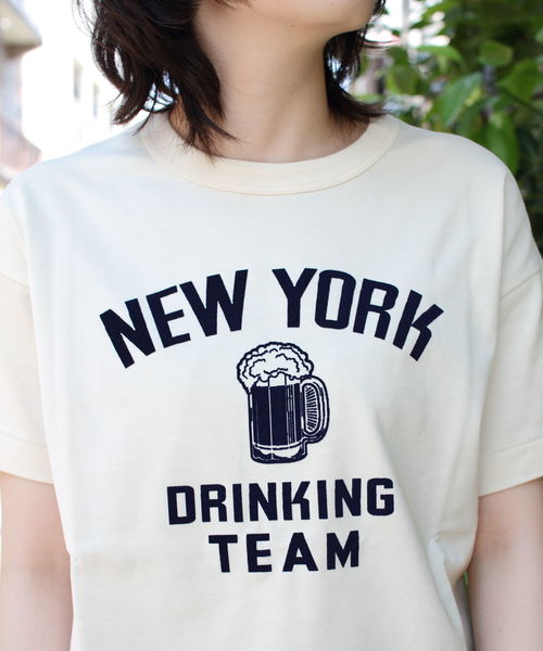 A VONTADE(アボンタージ)の「A VONTADE/ ア ボンタージ 別注 プリントTシャツ(ウィメンズ)(Tシャツ/カットソー・レディース・ホワイト/グリーン/アイボリー/ピンク・FREE)」の16枚目の写真