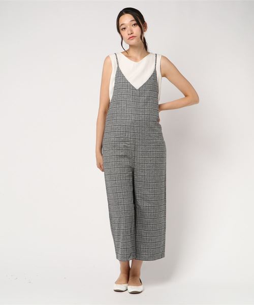 GeeRA(ジーラ)の「チェック素材のサロペット(サロペット/オーバーオール・レディース・グレー・MEDIUM/LARGE/X-LARGE/XX-LARGE)」の5枚目の写真