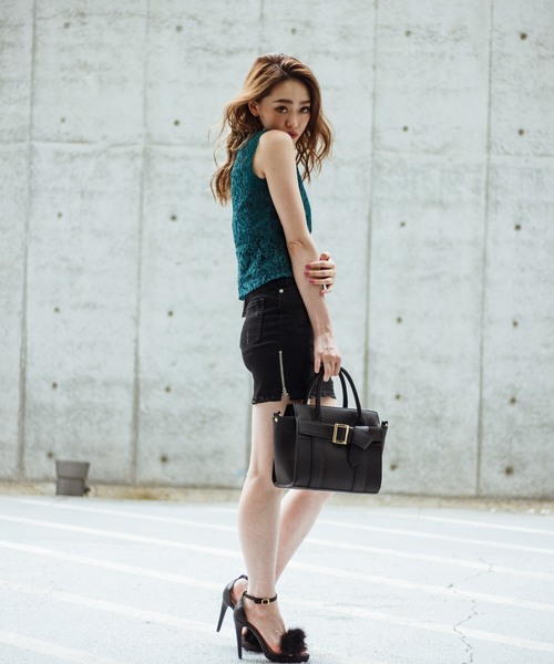 LIPSERVICE（リップサービス）の「サイドZIPデニムスカート（デニムスカート・レディース・ブラック/ブルー系その他・S/M）」の3枚目の写真