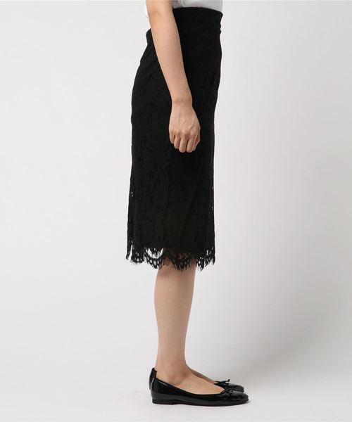 KOBE LETTUCE（コウベレタス）の「総レースデザインミディ丈タイトスカート【セットアップOK】（スカート・レディース・キャメル/ワイン/ダークグリーン/ブラック/コーラル/ネイビー/グレイッシュベージュ/ライトパープル/グリーン・FREE）」の10枚目の写真