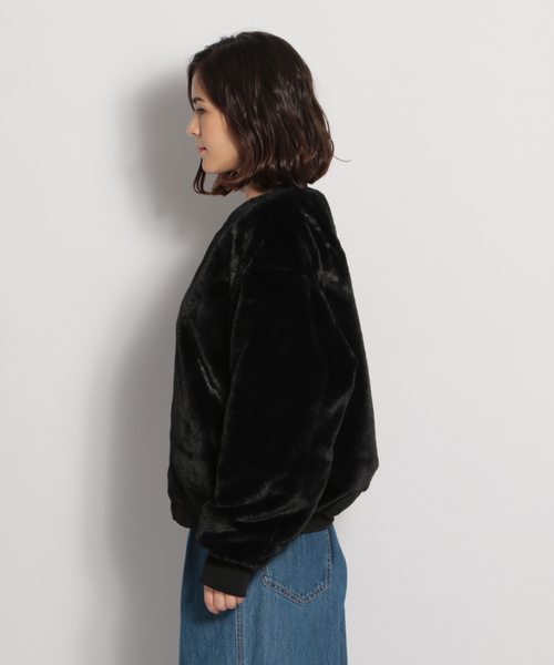niko and...(ニコアンド)の「ファーリバーシブルMA-1ジャケット(MA-1・レディース・ブラック/グレー/カーキ・MEDIUM/LARGE)」の20枚目の写真