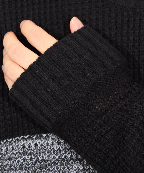 ８(eight)（エイト）の「ボーダー ニットセーター ざっくりニット（ニット/セーター・メンズ・ブラック/レッド/ネイビー・MEDIUM/LARGE/X-LARGE）」の19枚目の写真