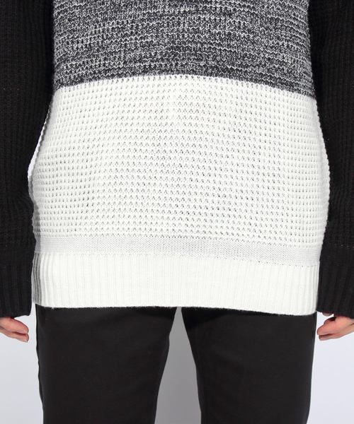 ８(eight)（エイト）の「ボーダー ニットセーター ざっくりニット（ニット/セーター・メンズ・ブラック/レッド/ネイビー・MEDIUM/LARGE/X-LARGE）」の20枚目の写真