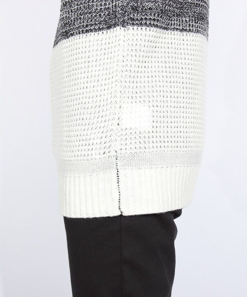 ８(eight)（エイト）の「ボーダー ニットセーター ざっくりニット（ニット/セーター・メンズ・ブラック/レッド/ネイビー・MEDIUM/LARGE/X-LARGE）」の21枚目の写真