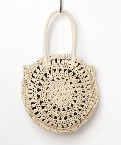 Casselini（キャセリーニ）の「【Casselini】サークルリボンＢＡＧ（かごバッグ・レディース・ベージュ/ブラウン・フリー）」の7枚目の写真