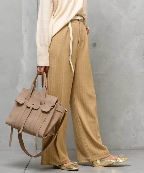 DouDou（ドゥドゥ）の「ヘリンボンパンツ（その他パンツ・レディース・ベージュ/ブラウン/グレー・38/36/37）」の3枚目の写真