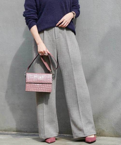 DouDou（ドゥドゥ）の「ヘリンボンパンツ（その他パンツ・レディース・ベージュ/ブラウン/グレー・38/36/37）」の2枚目の写真