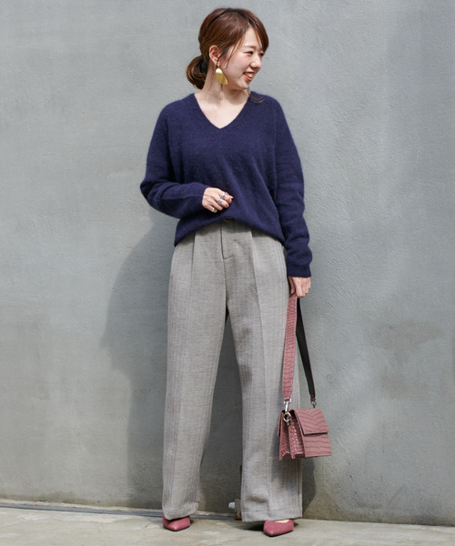 DouDou（ドゥドゥ）の「ヘリンボンパンツ（その他パンツ・レディース・ベージュ/ブラウン/グレー・38/36/37）」の6枚目の写真