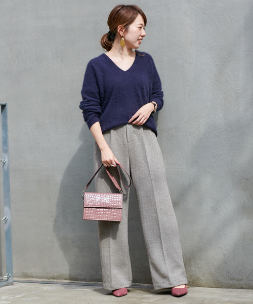 DouDou（ドゥドゥ）の「ヘリンボンパンツ（その他パンツ・レディース・ベージュ/ブラウン/グレー・38/36/37）」の7枚目の写真