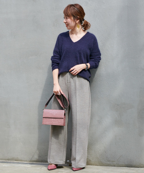 DouDou（ドゥドゥ）の「ヘリンボンパンツ（その他パンツ・レディース・ベージュ/ブラウン/グレー・38/36/37）」の8枚目の写真