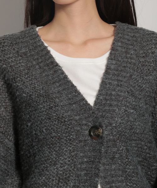 niko and...（ニコアンド）の「袖山BIGケーブルカーディガン（カーディガン/ボレロ・レディース・ベージュ/ピンク/チャコール/ブラウン・MEDIUM/LARGE）」の18枚目の写真