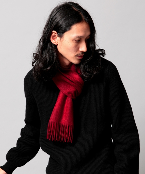 BEAUTY&YOUTH UNITED ARROWS(ビューティーアンドユースユナイテッドアローズ)の「BY ソリッド カシミヤ マフラー◆§(マフラー・メンズ・オフホワイト/ブラック/グレー/ベージュ/ワインレッド/オレンジ/イエロー/コバルトブルー/ネイビー・フリー)」の9枚目の写真