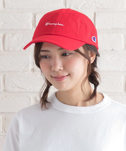 Champion（チャンピオン）の「【CHAMPION/チャンピオン】スクリプトローキャップ/ロゴ刺繍（キャップ・メンズ・ホワイト/ブラック/エンジ/ベージュ/ネイビー/レッド/ピンク/ブルー/グリーン/ライトパープル/ワンウォッシュ/ケミカルウォッシュ/ブラウン/マスタード/ワイン/パープル/ライトグリーン/イエロー/ミント・FREE）」の18枚目の写真