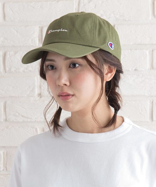 Champion（チャンピオン）の「【CHAMPION/チャンピオン】スクリプトローキャップ/ロゴ刺繍（キャップ・メンズ・ホワイト/ブラック/エンジ/ベージュ/ネイビー/レッド/ピンク/ブルー/グリーン/ライトパープル/ワンウォッシュ/ケミカルウォッシュ/ブラウン/マスタード/ワイン/パープル/ライトグリーン/イエロー/ミント・FREE）」の5枚目の写真