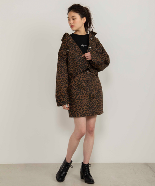 WEGO(ウィゴー)の「WEGO/レオパードクロップドGジャン(デニムジャケット・レディース・アニマル・FREE)」の8枚目の写真