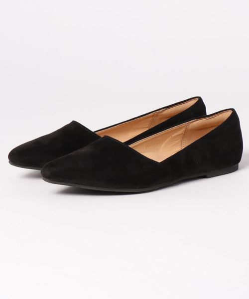 AMERICAN HOLIC（アメリカンホリック）の「スエード調セパレートクッションパンプス＊（パンプス・レディース・ブラック/ベージュ/ネイビー/ピンク・S/M/L）」の2枚目の写真