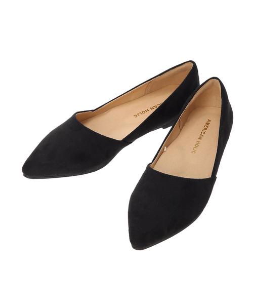 AMERICAN HOLIC（アメリカンホリック）の「スエード調セパレートクッションパンプス＊（パンプス・レディース・ブラック/ベージュ/ネイビー/ピンク・S/M/L）」の6枚目の写真