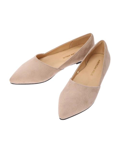 AMERICAN HOLIC（アメリカンホリック）の「スエード調セパレートクッションパンプス＊（パンプス・レディース・ブラック/ベージュ/ネイビー/ピンク・S/M/L）」の13枚目の写真