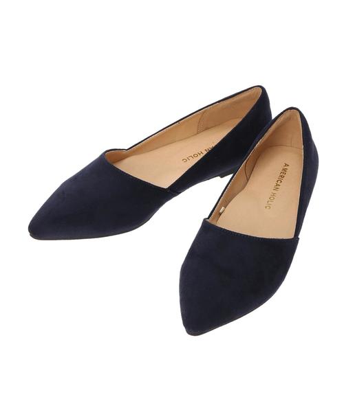 AMERICAN HOLIC（アメリカンホリック）の「スエード調セパレートクッションパンプス＊（パンプス・レディース・ブラック/ベージュ/ネイビー/ピンク・S/M/L）」の12枚目の写真