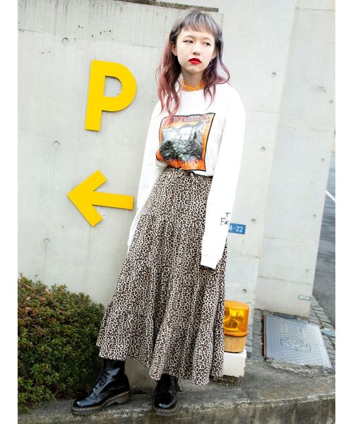 jouetie（ジュエティ）の「ティアードロングスカート（スカート・レディース・ライトブルー/ベージュ/レッド・MEDIUM）」の12枚目の写真