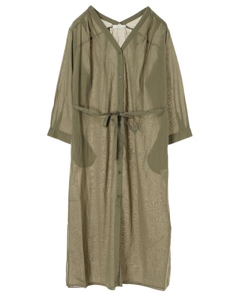 AMERICAN HOLIC（アメリカンホリック）の「リボン付ガウンワンピース（ワンピース・レディース・チャコールグレー/カーキ/イエロー/ブラック系その他/ストライプ/ドット・FREE）」の14枚目の写真